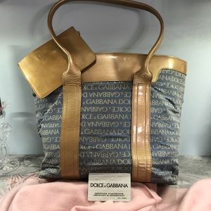 Dolce & Gabbana Blue fabric Signature Tote